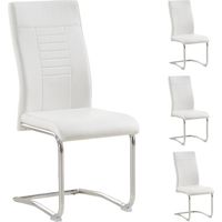 Chaise LOANO Blanc (Lot de 4)