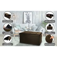 Storage bench with removable seat foldable 80x40x40cm
