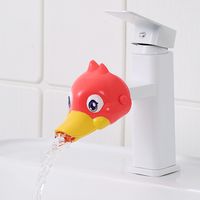 Extension Robinet pour Enfant, Sûr et sans odeur, en Forme de Canard, Réglable, plus Pratique pour Le Lavage des Mains des Tout-petits(rouge)