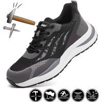 Safety Shoes Steel Toe Trainers for Mens Puncture Proof Lightweight Work Sneakers Breathable Construction Footwear-41