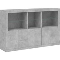 Credenza credenza cassettiera armadio portaoggetti organizer cucina soggiorno soggiorno con luci a LED 162 x 37 x 100 cm Grigio 020029978