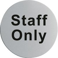 Plaque auto-adhésive de porte en inox - Réservé au personnel