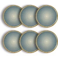 Lot de 6 assiettes plates 27cm en faïence, SPIRALE