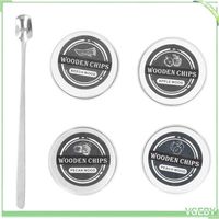 Fafeicy Fumer des copeaux de bois Copeaux de Bois à Fumer, Copeaux de Bois Naturels 4 Saveurs Noyer Chêne Pêche sport couverts