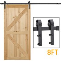 Yaheetech 8ft/244 cm Kit de Rail de Porte Coulissante Système de Porte suspendue pour garage cuisine chambre