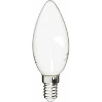 Ampoule LED filament flamme, opale, culot E14, 4 W (équivalent 25 W), 250 lm, lumière chaude blanche (2700 K), idéale pour lustres et appliques