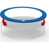 GALACTICA 12FT Outdoor Round Trampoline Replacement Pad Spring Cover Safety Padding Blue