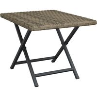 Klapptisch Grau 45x35x32 cm Poly Rattan vidaXL