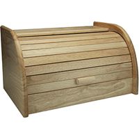 Rubber Wood Bread Bin Roll-top