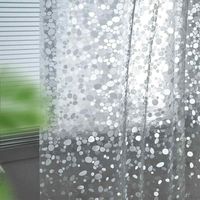Rideau de douche, anti-moisissure, étanche à la baignoire, 100% EVA, anneaux de rideau de douche - 180 x 180 cm