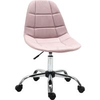 Vinsetto Sedia Girevole per Ufficio Design Ergonomico e Regolabile Rosa