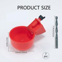 Abreuvoir Poulet Automatique - Tasses d'Eau pour Volaille, Gobelets d'Arrosage pour Poules, Canards, Oiseaux - Kit d'Abreuvoir Gravité avec Mèche de Perceuse
