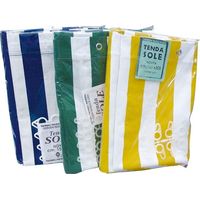Tenda da sole in cotone telato 290x290 cm colore: Bianco/Verde