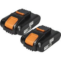 EXTENSILO 2x Batterie compatible avec Worx WG329E, WG540, WG540E.5, WG540E, WG329E.9, WG540E.1, WG329 outil électrique (2500 mAh, Li-ion, 20 V)