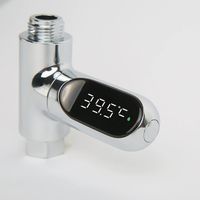 Wasserhahn-/Duschthermometer mit LED-Anzeige, Digitalanzeige, einfache Installation, °C/°F-Umrechnung.