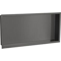 JTP Vos Rectangular Shower Niche 300mm H x 600mm W - Brushed Black