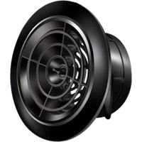 Rundes, schwenkbares Lüftungsgitter für Küchen und Badezimmer, 75 mm Durchmesser, Schwarz - KZQ