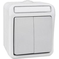 Peranova 102445 Interruttore per ambienti umidi Interruttori in serie Pera Grigio chiaro, Grigio scuro