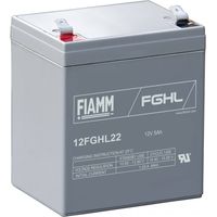 Batteria al piombo ermetica 12V 5Ah con faston 6,35mm - Fiamm 12FGHL22
