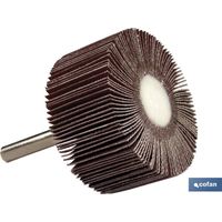 Schleifventilator mit Ø80x30mm-Griff und Ø6mm-Schaft, ideal für Metallarbeiten (Körnung 40)
