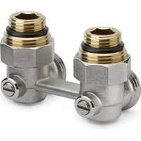 Zweirohr-H-Ventil, Eckmodell, 1/2"M-Anschlüsse APM 346CP 015 1/2" x 3/4" EK