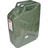 Jerrican Métallique 10 Litres. Peinture Extérieure à La Poudre Couleur Vert Armée. Traitement Intéri