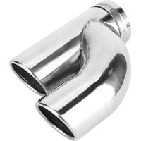 GARRYFIZH Embout d'échappement arrière biseauté antirouille en acier inoxydable SUS lisse pour voitures