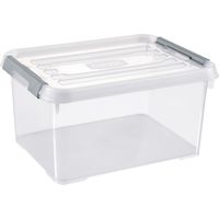 Aufbewahrungsbox allibert handy plus 15 l transparent graue Clips