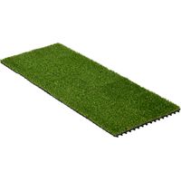 Prato Artificiale Realistico 30x30cm 10 Pezzi, Piastrelle da Giardino con Erba Sintetica, Verde
