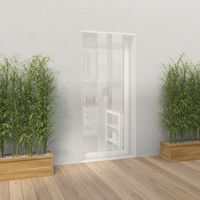 Moustiquaire rideau H230 cm x L100 cm – Blanc – 3 bandes en fibre de verre avec poids de lestage – Spécial passages intensifs – Moustikit