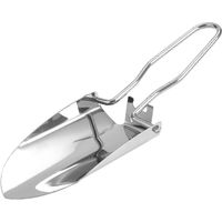 Truelle de jardin pliante, petite bêche à main, bêche de jardinage, bêche de camping pratique, mini-bêche pour la randonnée et les travaux agricoles en extérieur-Argent
