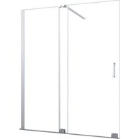 8 mm Duschtrennwand mit Schiebetür, umkehrbar, Höhe 200 Cm.160 einstellbar 156-160 cm