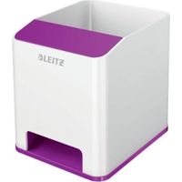 Leitz cubilete portalapices sound wow dual violetablanco