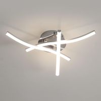 GOECO LED Ceiling Light, Elegant Curved Ceiling Lights, 3 Built-in LED Boards, 18W 1600 Lumen, Neutral White Light 4000K, Modern Ceiling Fixture for Living Room and Bedrooms