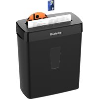 Broyeur de papier à coupe croisée 8 feuilles, 3.4 gallons, robuste, ultra silencieux pour papier/CD/cartes à la maison et au bureau