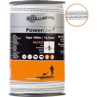 Sangle de 200 m: Sangle Powerline pour clôtures électriques professionnelles hauteur 1,25 cm avec 4 conducteurs en acier inoxydable 0,15mm et 1 conducteur en cuivre 0,25mm