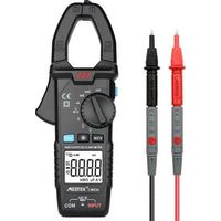 Digital clamp meter, TRMS 6000 counts, 800 A DC, AC current, AC/DC voltage, NCV, continuity, capacitance, resistance, frequency, diode, Hz test, with 1 test pair.