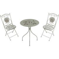 Axi Maxime Table Et Chaise Bistrot, 2 Chaises 1 Table, Ensemble Bistro Extérieur Vin Crème - Salon De Jardin Bistrot, Table Bistrot Mosaique Pour Jardin/Balcon/Terrasse
