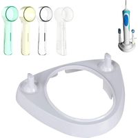 1 Support De Brosse À Dents Électrique,Design Drainant,4 Couvre-Têtes Anti-Poussière,Salle De Bain