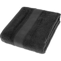 HOMESCAPES Frottee Strandtuch 100% Baumwolle schwarz
