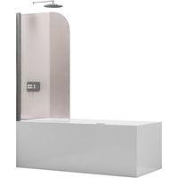 BERNSTEIN - Cabina doccia angolare in vetro, porte a soffietto - NT201 - Profilo cromato, 80x140x140cm cromo, 80x140 cm