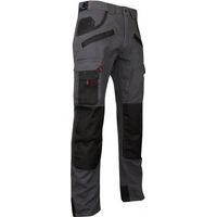 LMA – Pantalon bicolore avec poches genouillères – Norme EPI EN 14404 niveau 1 – Renfort oxford 900D – Taille 42 – Coloris gris nuit/noir