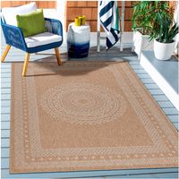 Tapis graphique plat aspect naturel Kenya Beige 80x150