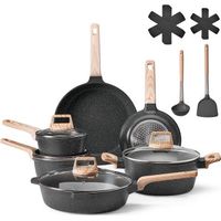 Batterie de cuisine - 17 pcs ensemble de casseroles et poêles à