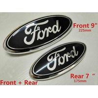 Emblème de calandre avant et arrière noir pour Ford Transit (2006-2014, Mk6 et Mk7)