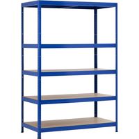 Modulares Metallregal mit 5 Böden 1250kg Blau 120x60x180cm 7house