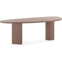 Table de salle à manger ovale moka