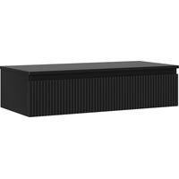 Mexen Rivel mobile da bagno sotto lavabo 100 cm con piano, 1 cassetto, scanalato, nero opaco - 91A20-10023-1-BFC71