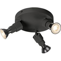 Applique et plafonnier PURI 2.0 Basic rond triple 6W GU10 noir - SLV - 1008237