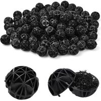 Paquete de 150 bolas de biofiltro para acuarios, 16 mm, biofiltro poroso, bola bioquímica para filtración, limpieza de fuentes y estanques